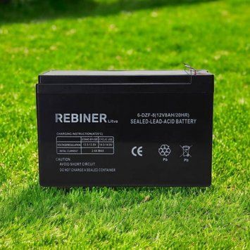 Акумулятор 12 В, 8 А/год до обприскувача Rebiner, Procraft, Forte, Gardena, Sadko, Dnipro-M 000018646 фото
