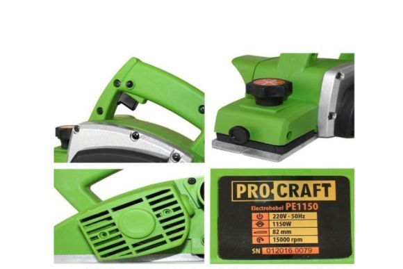 Електрорубанок 1.15 кВт, ножи 82 мм Procraft PE-1150 000002993 фото
