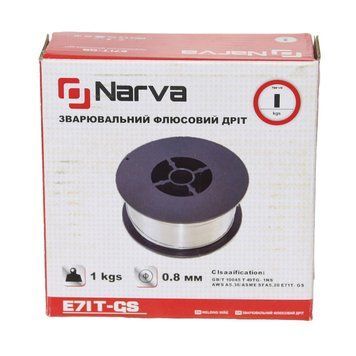 Дріт для напівавтомата флюсовий 0.8 мм, 1 кг Narva E71T-GS 000018333 фото