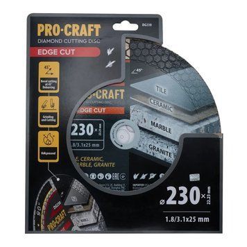 Круг алмазный 230&times;3.1&times;22.23 мм по бетону Procraft DG230 000017956 фото